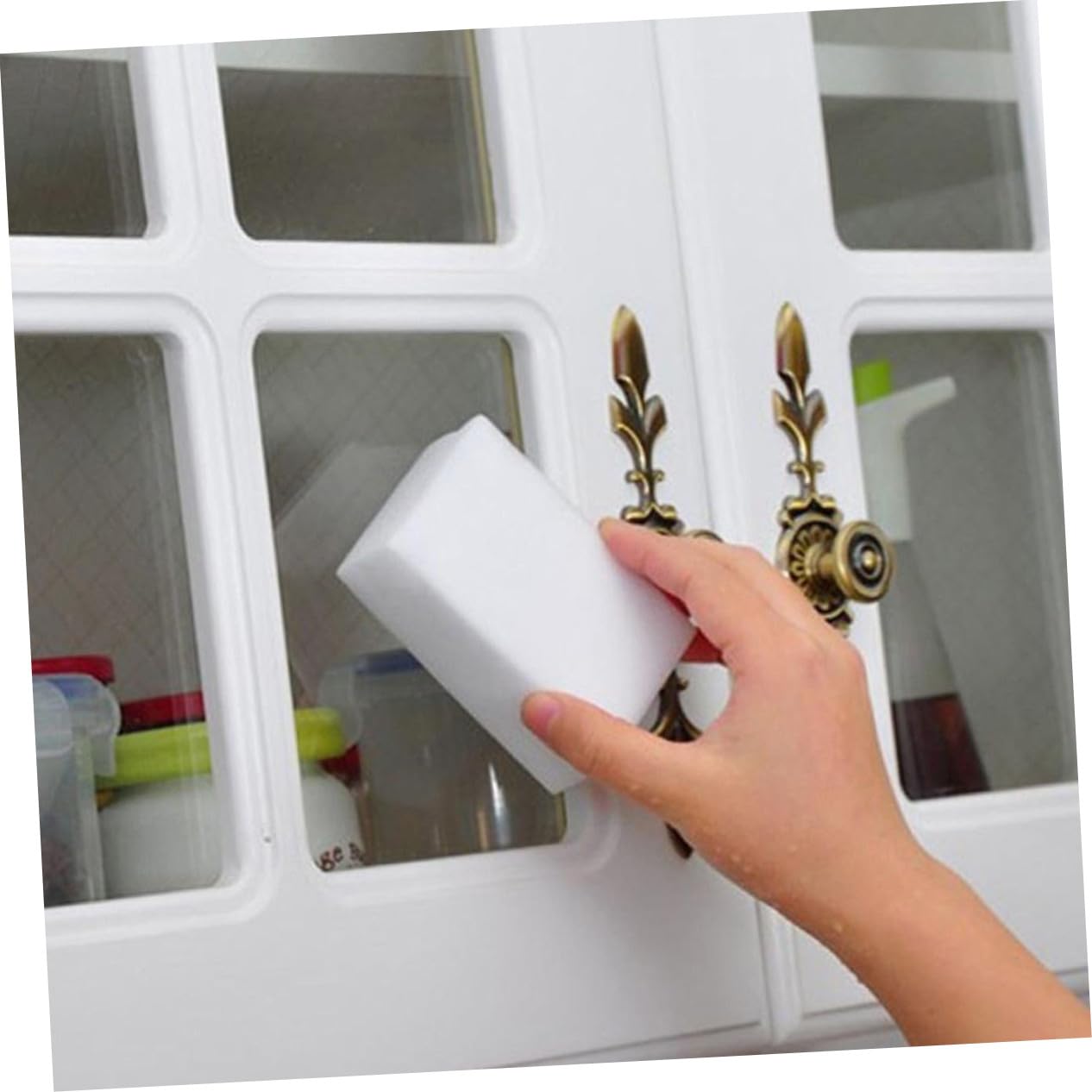 Veemoon 20pièces Éponge de Nettoyage Mousse de Melamine Lot de Éponges Blanches pour Cuisine et Salle de Bain Efficaces Les Taches Quotidiennes