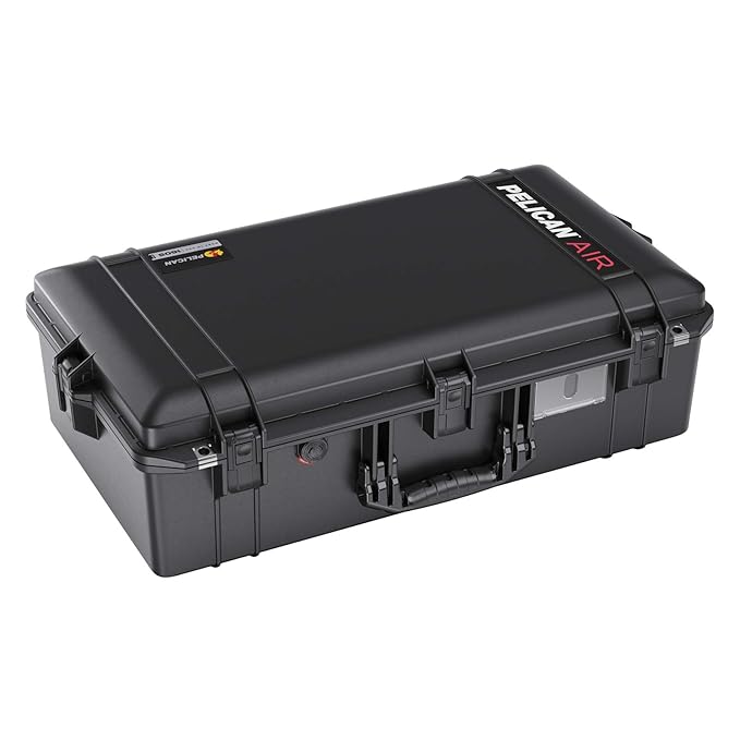 Pelican Air 1605 Case with Foam (2020 Edition with Push Button Latches) - Black (016050-0001-110)