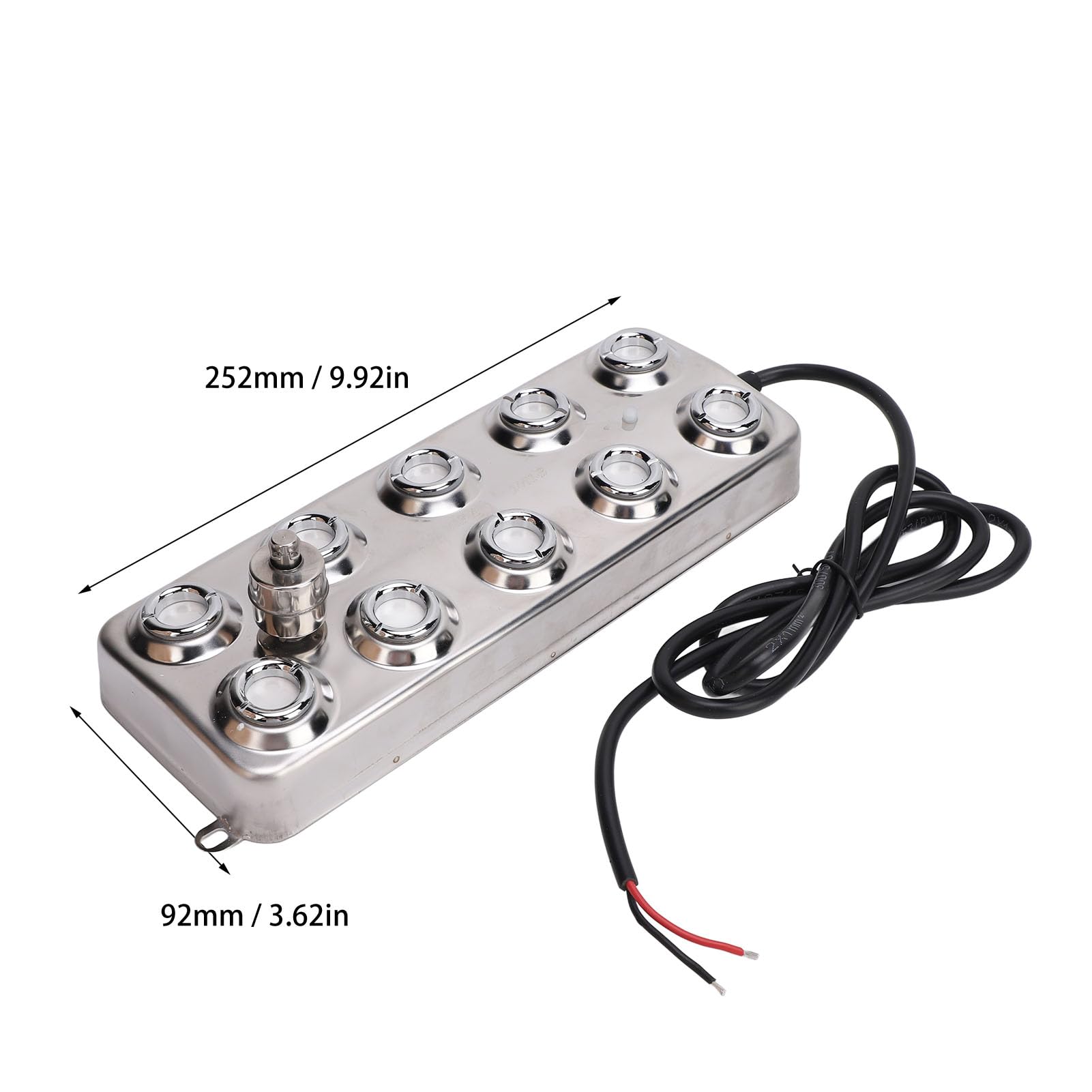 Haofy 10-głowicowy Ultradźwiękowy Generator Mgły Zamgławiacz ze Stali Nierdzewnej do Kształtowania Krajobrazu Wewnątrz i na Zewnątrz, Stabilne Nawilżanie, 4,5 L/h do Dekoracji Ogrodu