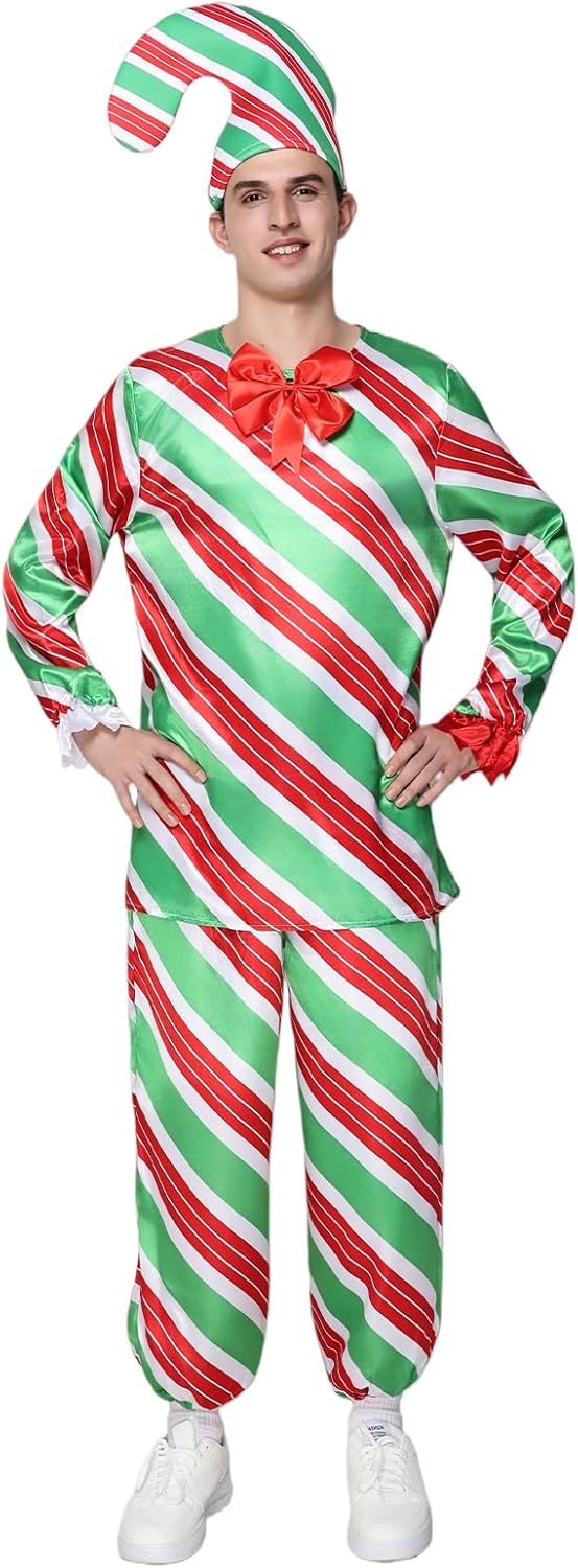 EraSpooky Christmas Candy Cane Costume Adult 3Pcs - Image 5