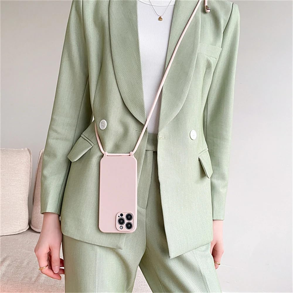 Naszyjnik Crossbody Smycz Pasek Silikonowy Płynny Etui Do iPhone'a 15 13 11 12 14 Pro Max XS XR X 8 7 Plus Miękkie Cukierkowe Etui, jasnoróżowe, Do iPhone'a 11 Pro