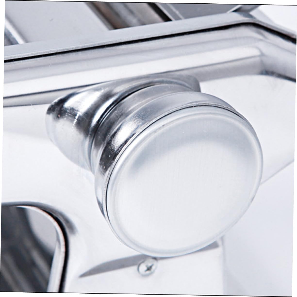 Stainless Steel Manual Pasta Maker Handheld Noodle Roller with Crank Handle for Fresh Spaghetti Lasagna Tagliatelle and Vermicelli Compact Versatile Kitchen Tool for Home Cooking