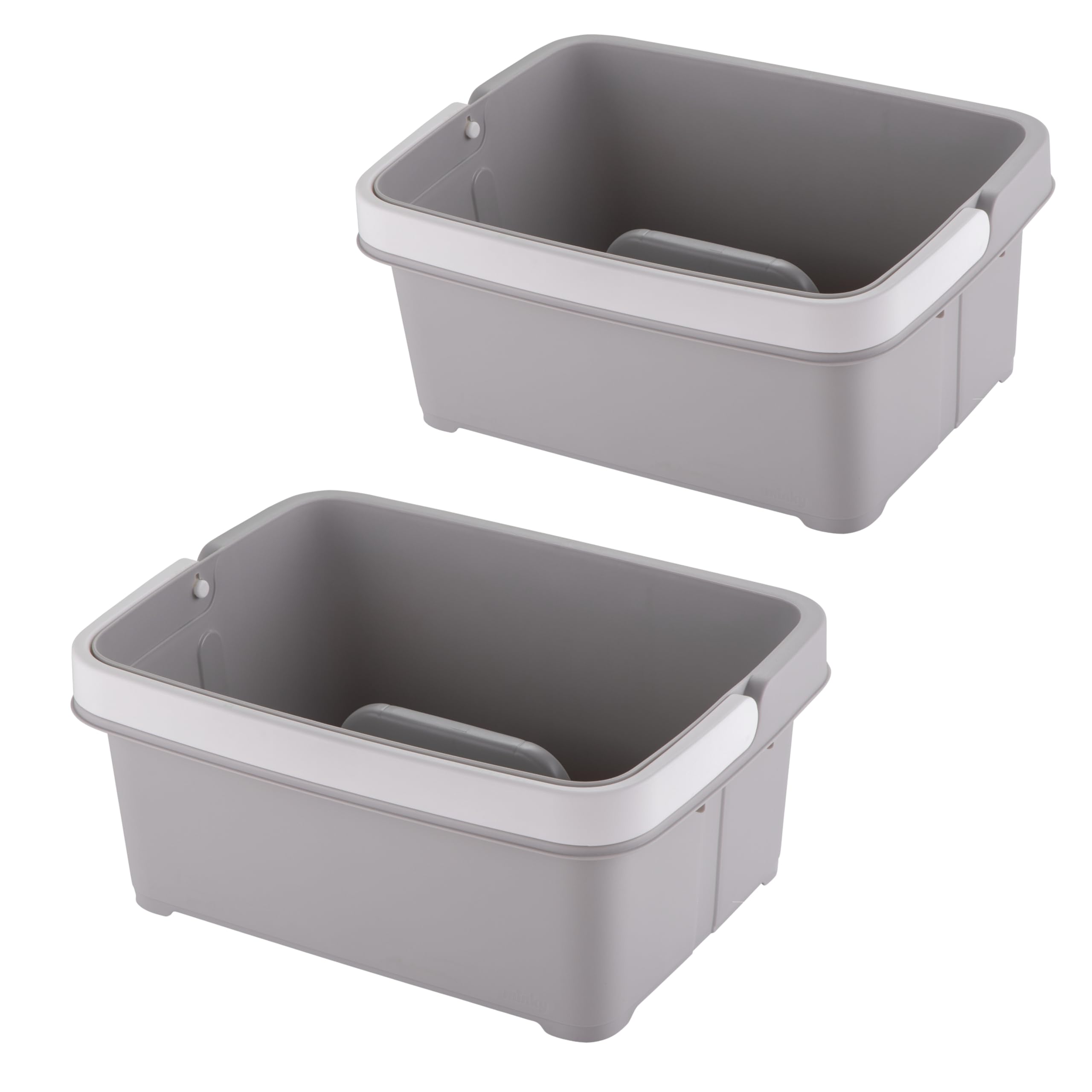 Minky Multipurpose Cleaning Caddy with Handle & Divider (Grey, Twin Pack)