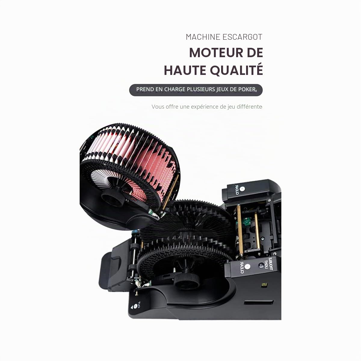 Mélangeur De Cartes Automatique MXTIMWAN – 1-2 Jeux, USB/piles – Poker, UNO, Blackjack