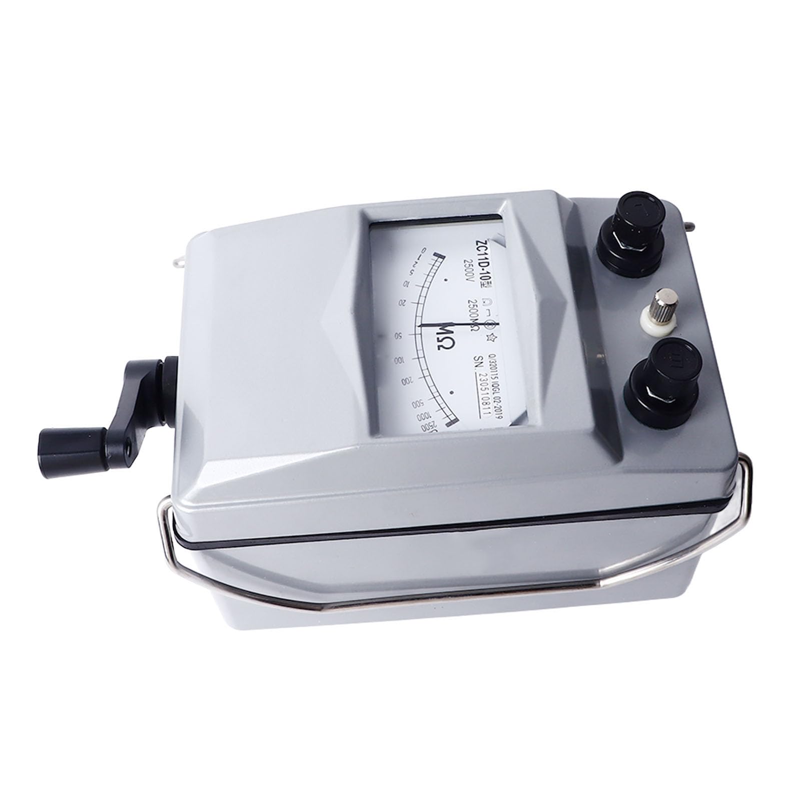 Megohmmeter, 2500 V Megohmmeter Isolationstester Aluminiumgehäuse Tragbarer Elektronischer Hochspannungs-Isolationswiderstand, Isolationswiderstandsmessgeräte