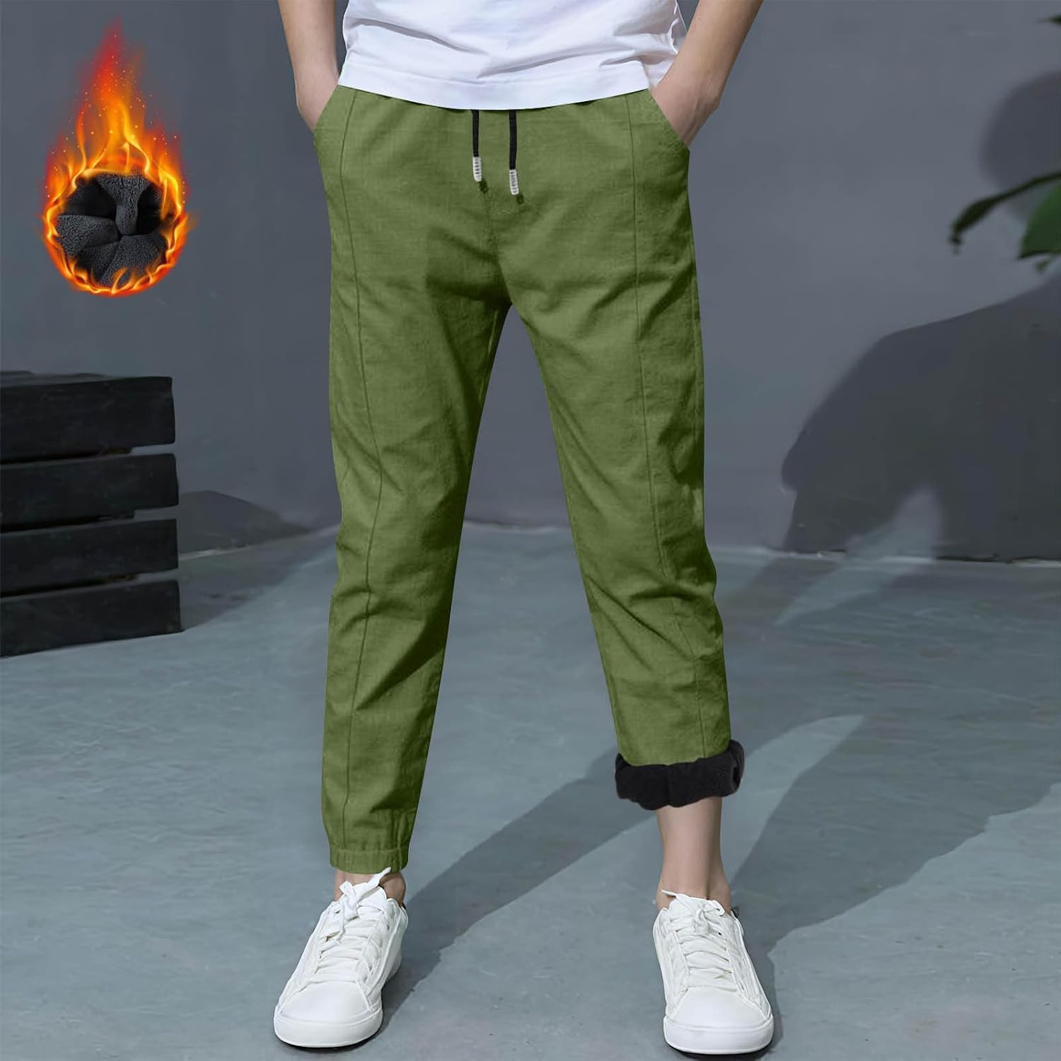 Kids Boys Fleece Uniform Jogger Pants Drawstring Summer Trousers