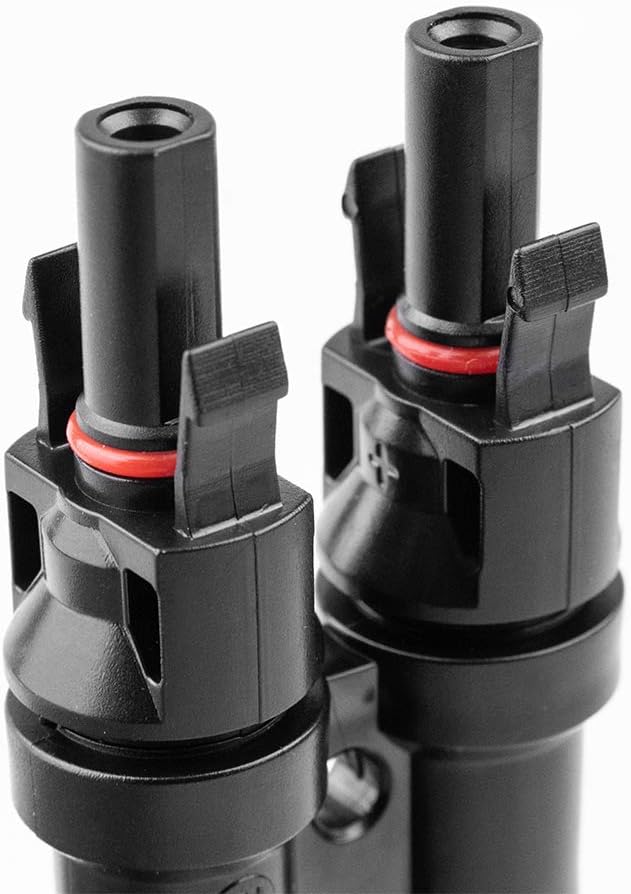 Renogy Solar Panel Type, 2 Pairs Y Branch Connectors, Black : Patio, Lawn & Garden