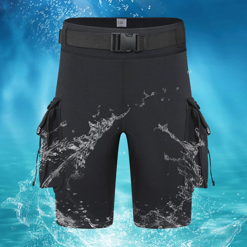 3mm Neopren Tech Shorts mit Taschen Unisex Cargo Shorts Halten Warm D-Ring Schnalle für Tauchen Ausrüstung Zubehör