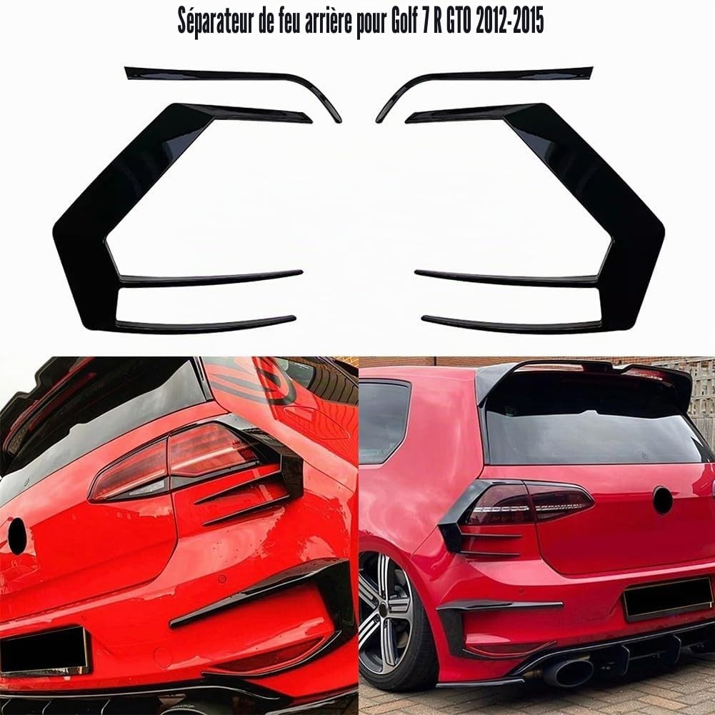 Aileron de pare-chocs arrière noir pour Golf 7 MK7 2012–2015 - ReachMall en plastique naturel