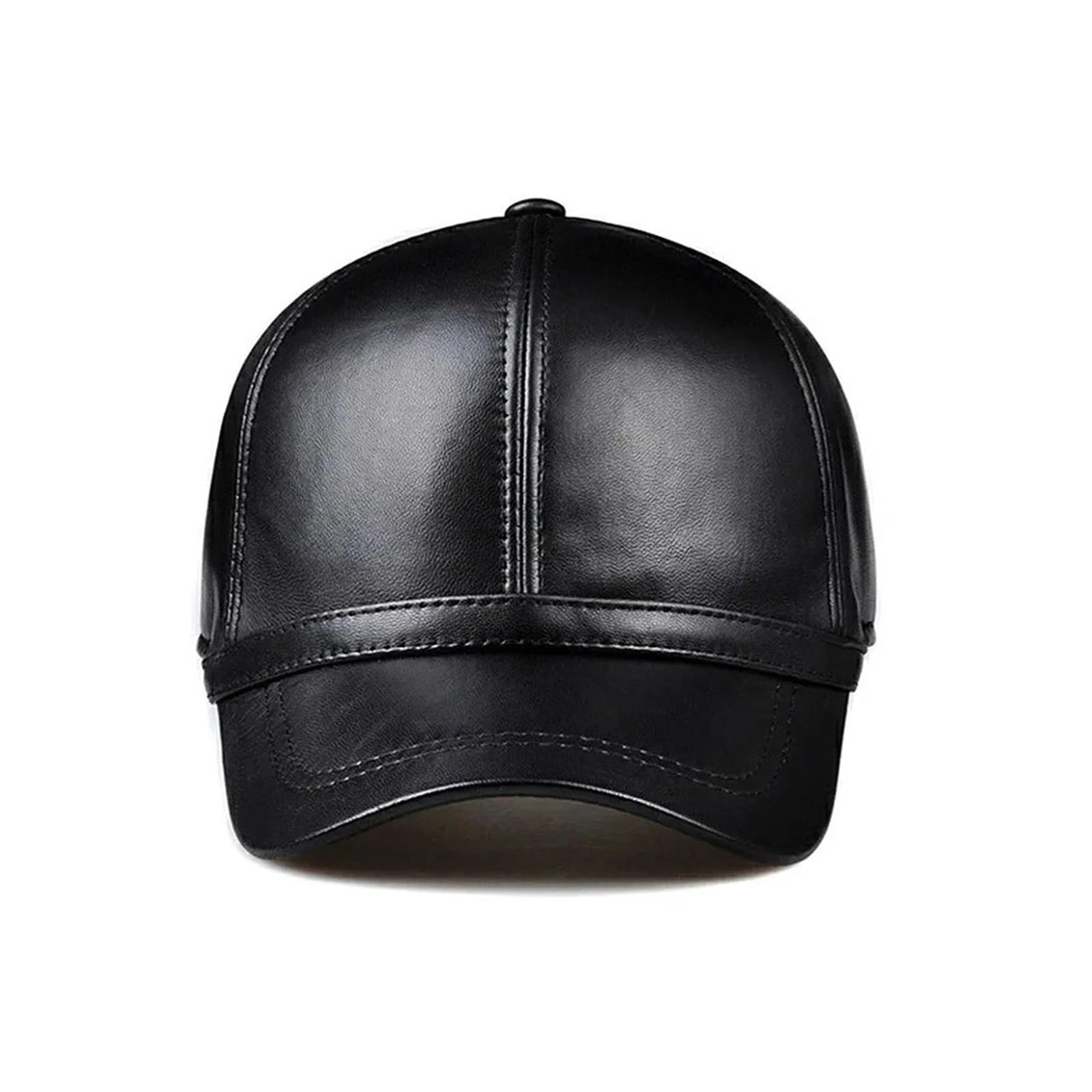 Winter Man Genuine Leather Baseball Cap Women Fashion Real Sheepskin Hat Black Father's Hats adjustable