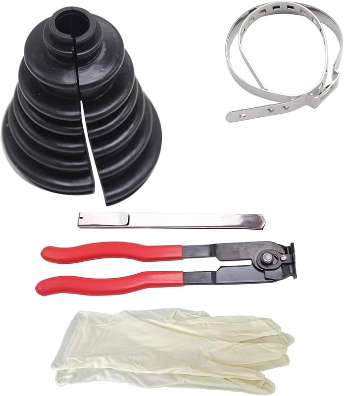 Kit de coifa bipartida da junta homocinética TAKPART para eixos de 19 a 35 mm e juntas de 56 a 110 mm – Kit com alicate de instalação