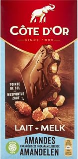 Côte D'Or Chocolate | Côte D'Or Milk Chocolate Caramelized Almond | Belgian Chocolate | Cote D’Or Chocolate | 6.3 Ounce Total