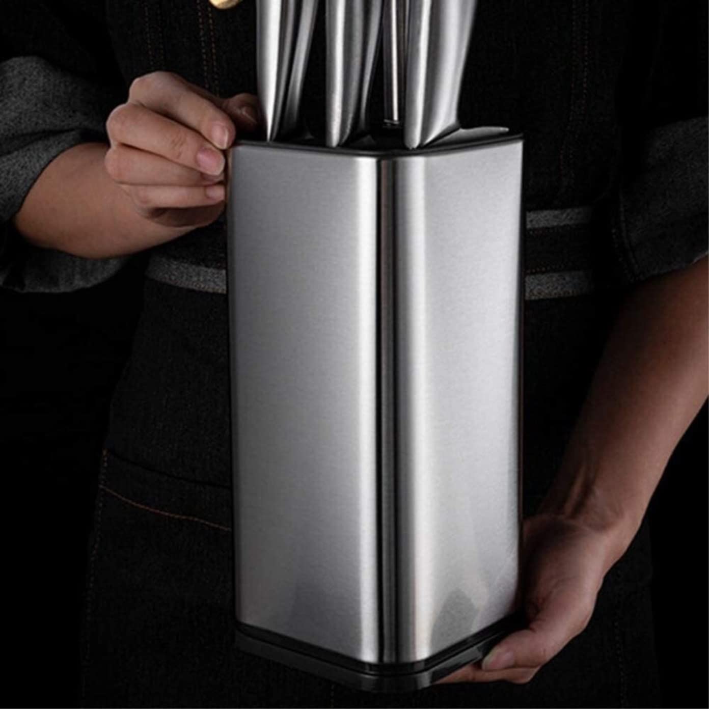Bloque Cuchillos Cocina Soporte para Cuchillos De Acero Inoxidable, Suministros De Cocina, Soporte para Cuchillos para El Hogar, Estante De Almacenamiento Multifuncional