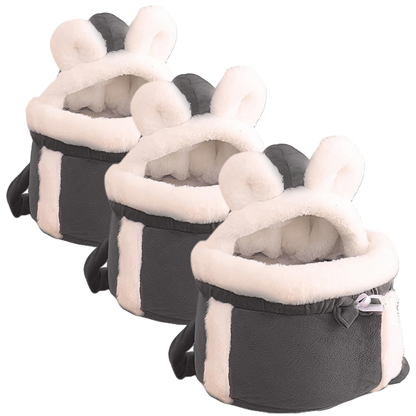 Katzenbeutel Träger weicher & Warmer Katzenhund -Frontträger Doppelpockt Cat Rucksack Träger bequemer Winter -Plüsch -Rucksack für Katzen Haustier Hängende Brustbeutel für Outdoor -Reise, L, Hundevor