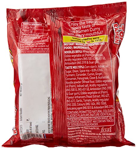 Image of Top ramen Noodles, Curry, Veg, 70Gm (Pack Of 5), Vegetarian