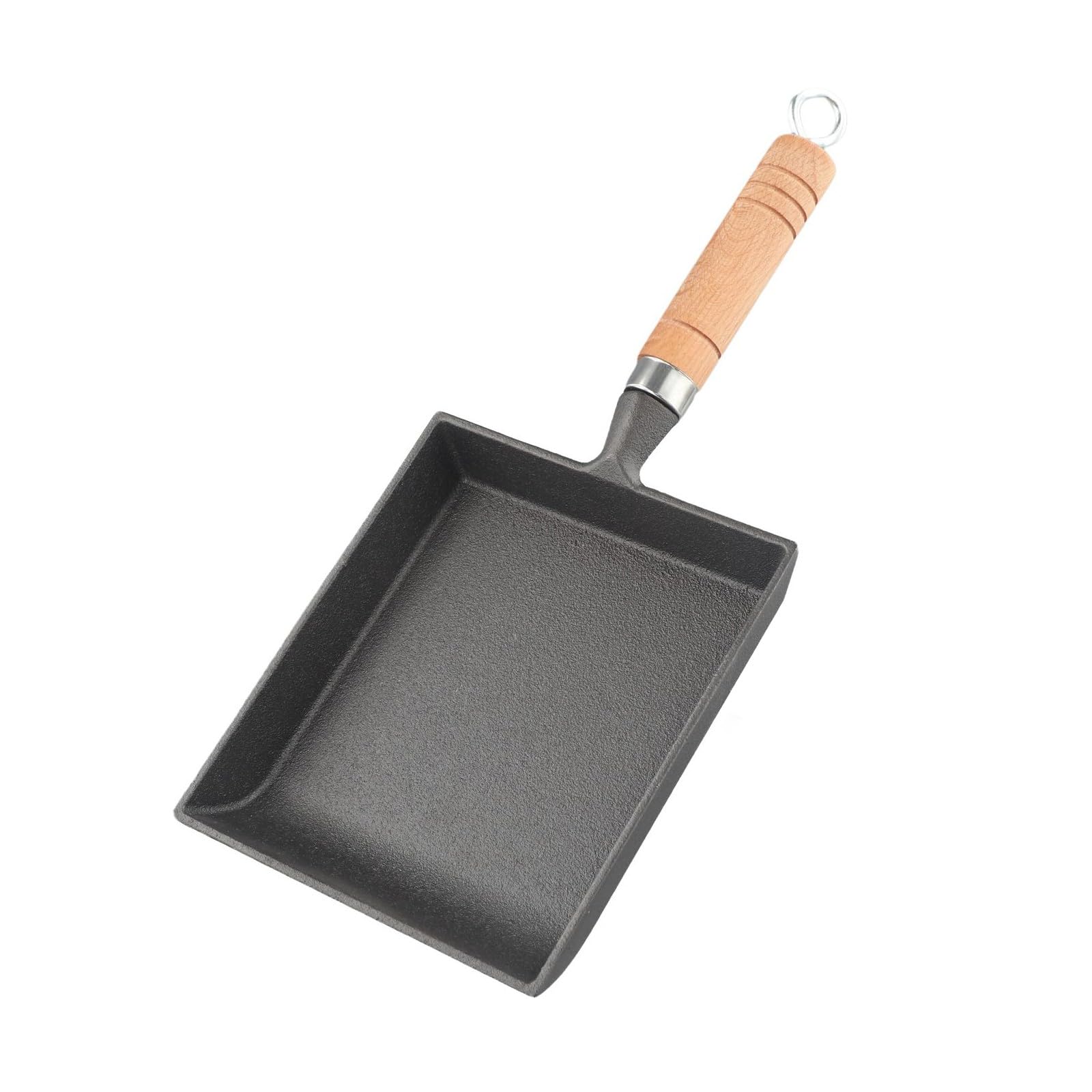 Poêle à tamagoyaki antiadhésive, poêle à omelette japonaise, poêle à œufs rectangulaire, compatible avec l'induction, acier inoxydable, 18 cm