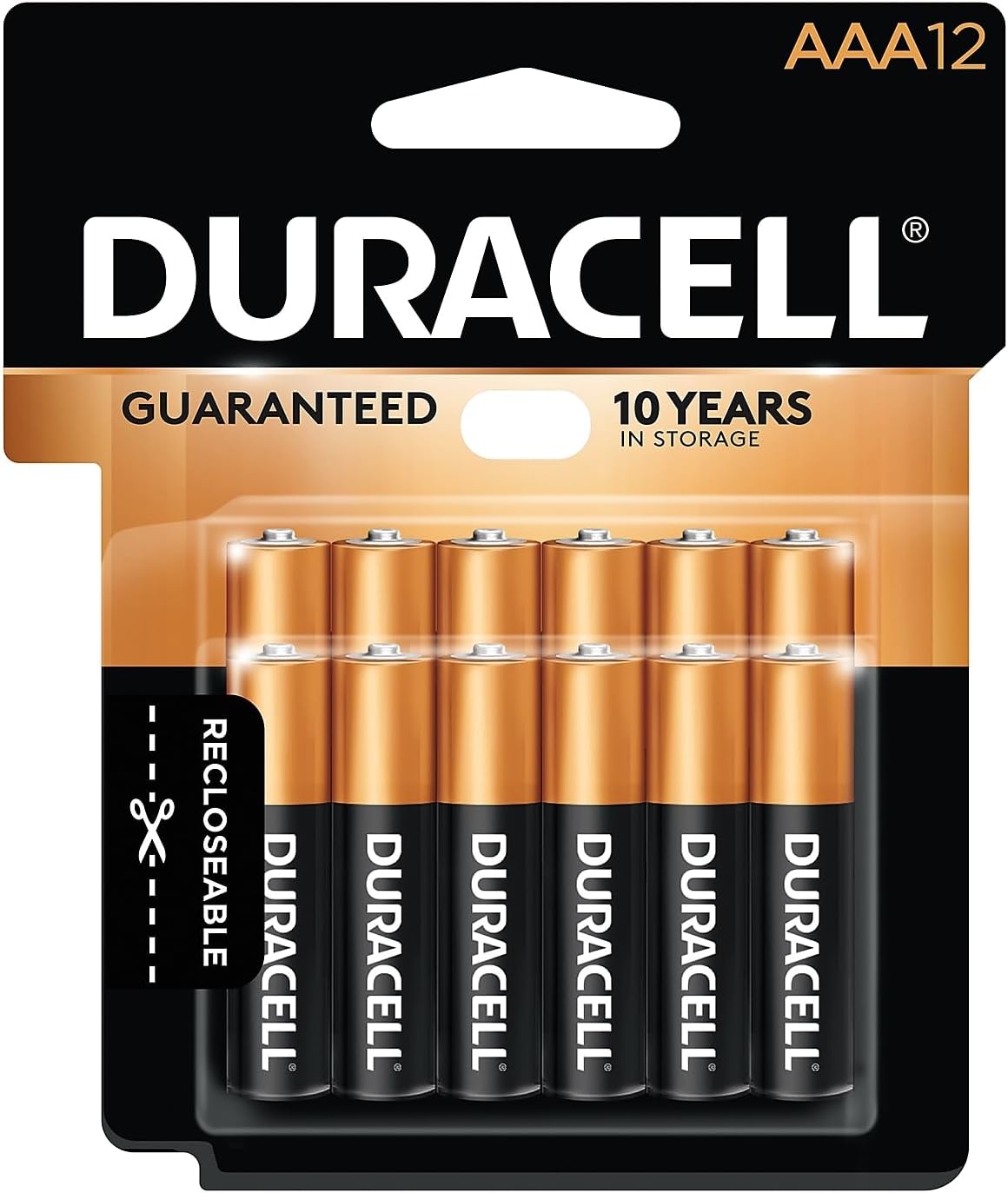 Duracell - CopperTop AAA Alkaline Batteries - long lasting, all-purpose Triple A battery for household and business - 12 Count (Pack of 1)