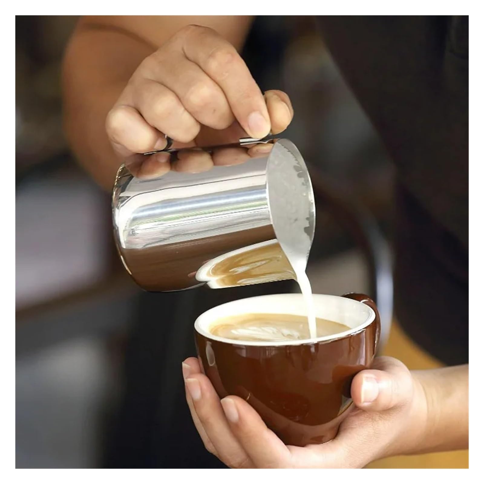 Jarra for espumar leche de 12 oz, taza for 350 ml, jarra acero inoxidable 304(350ML With pen)