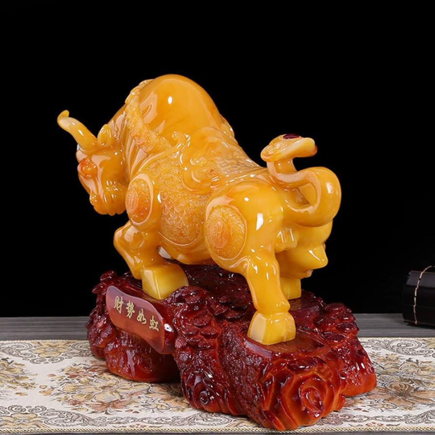 Amazon.co.jp: 模造蜜蝋ゴールデンブル像彫刻装飾クリエイティブ