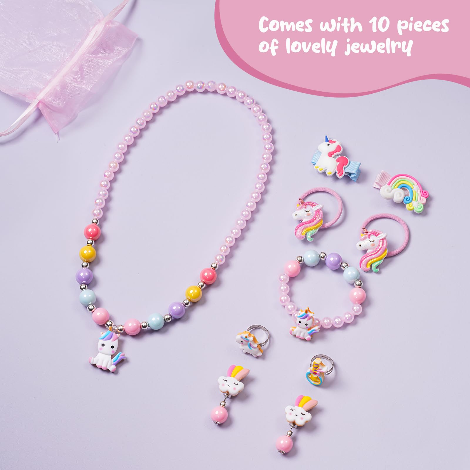 ProCase Unicorno Scatola di Gioielli per Le Ragazze, Bambini Scatole di Gioielli Musicali con Spinning Unicorn Doll, Regali di Compleanno per Le Bambine Bambini Bambino-Rosa (Scatola con Gioielli)