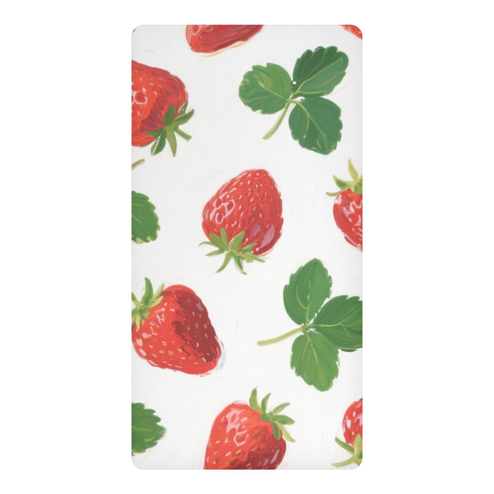 Drap imperméable bébé rouge fraise menthe pour un sommeil serein en lit 132x71