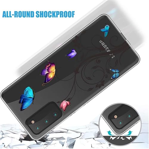 Miniatura 7 de Funda transparente compatible con Galaxy S20 FE 5G (2020), Samsung S20 Fan Edition para niñas y mujeres, bonita funda protectora de TPU suave a