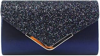 レディース エンベロープクラッチバッグ キラキライブニングパース ウェディングパーティー用 取り外し可能なチェーン付き