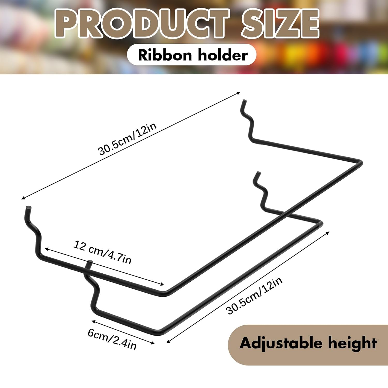 Novabright 20 Pack 12" L Pegboard Paper Towel Holder Fit 1/8" and 1/4" Pegboard Organizer Accessories Heavy Duty Pegboards Hook for Handicraft Room Kitchen Laundry Room Garage Bathroom