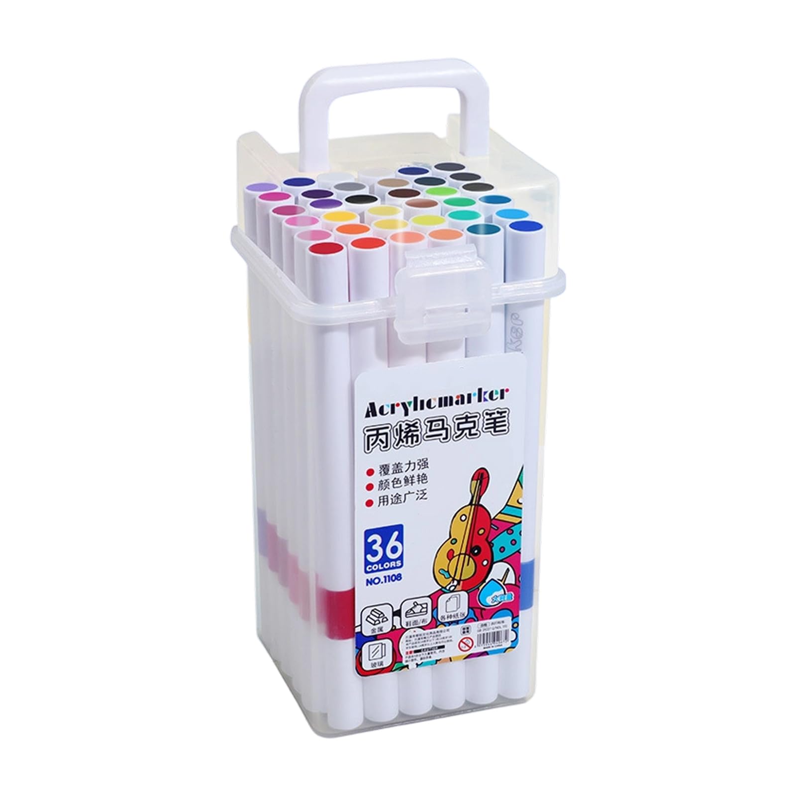 Professional Classroom Art Markers Set Creative Acrylic Smudges Proof Inks with Carry Case for Artists Educators Set