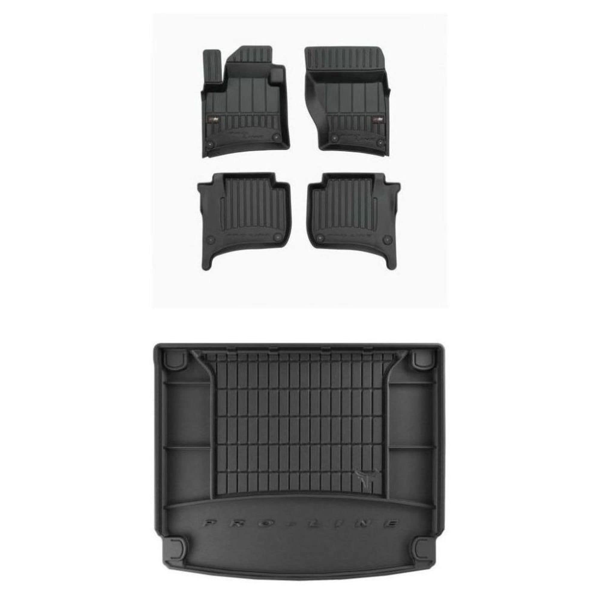 Tappetini Gomma Auto 3D Per Porsche Taycan (dal 2019) – Set Completo Con Scanalature Alte, Antiscivolo, Termoresistenti E Riciclabili - 3