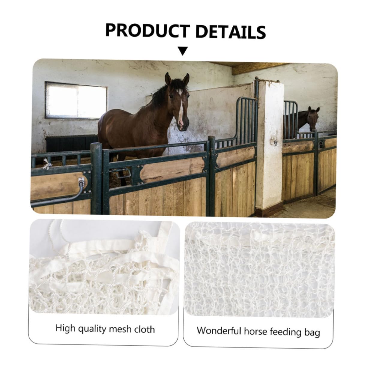 Mipcase Bolsa de Heno para Caballos de Malla Resistente Capacidad 4kg Comedero Lento