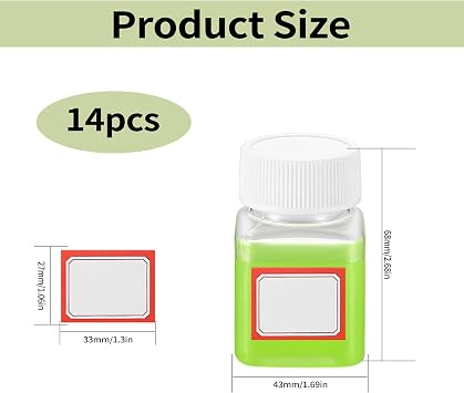 Pack of 14 Bottles 50 ml Portable Travel Bottles Plastic Bottles for Filling Transparent with Lid Empty Portable Cosmetic Bottles Travel Container for Cosmetics Travel Shampoo Lotion