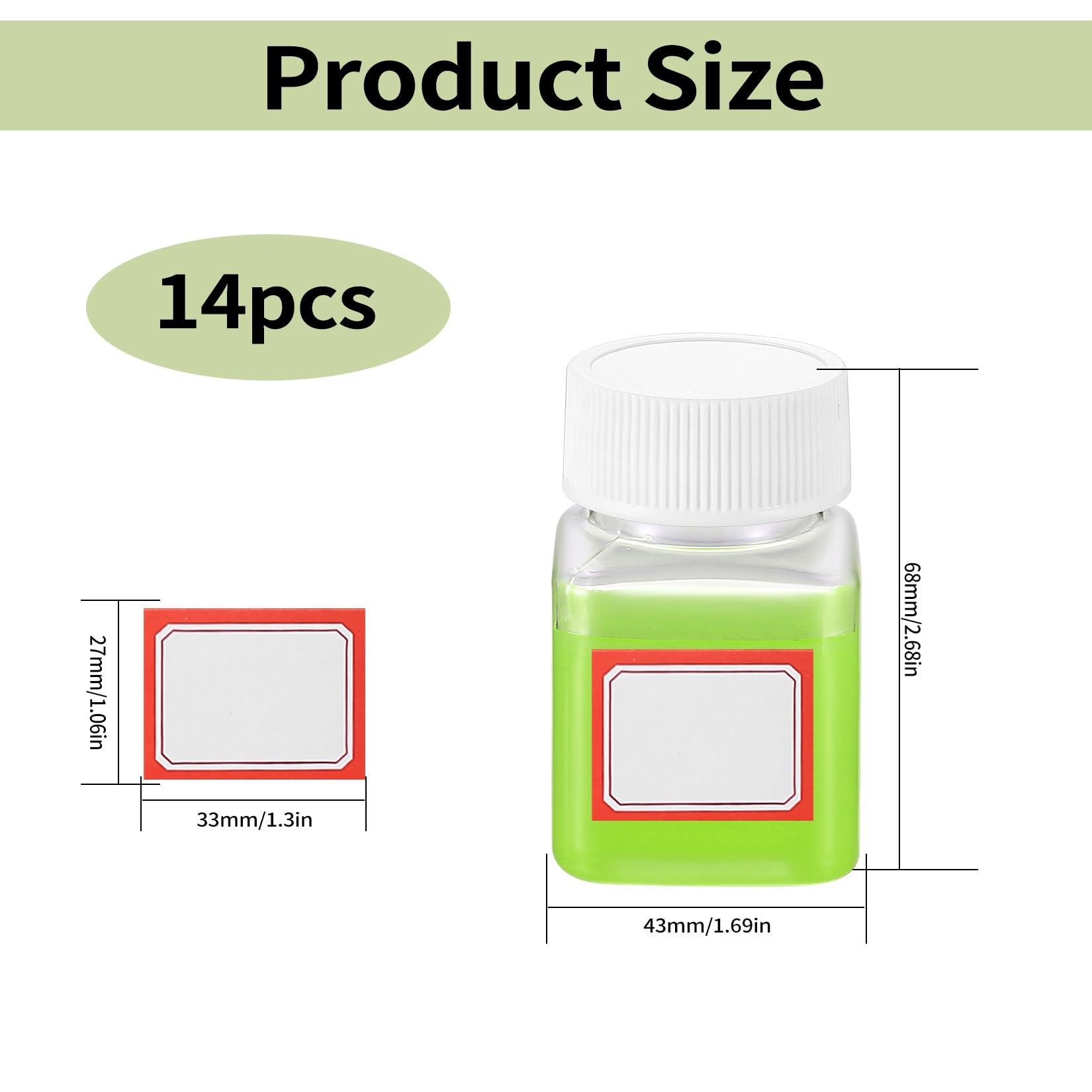 14 Piezas Botellas Pequeñas Reutilizables de Plastico, 50ml Botella de Transparente con Tapón de Rosca, Botes Pequeños para Rellenar Cosmetica Vacio, para Viajes, Líquidos Champú, Loción