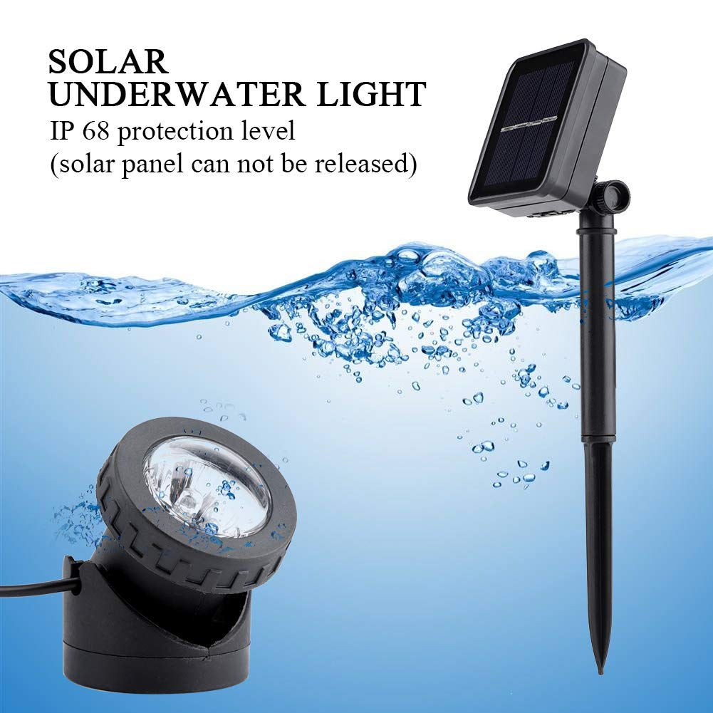 LED Solarleuchten Unterwasserleuchten Solarleuchten Unterwasserlicht Solarleuchten LED Unterwasserlicht Unterwasser Dekoration IP68 Wasserdicht für Unterwasserbeleuchtung Hof Weg