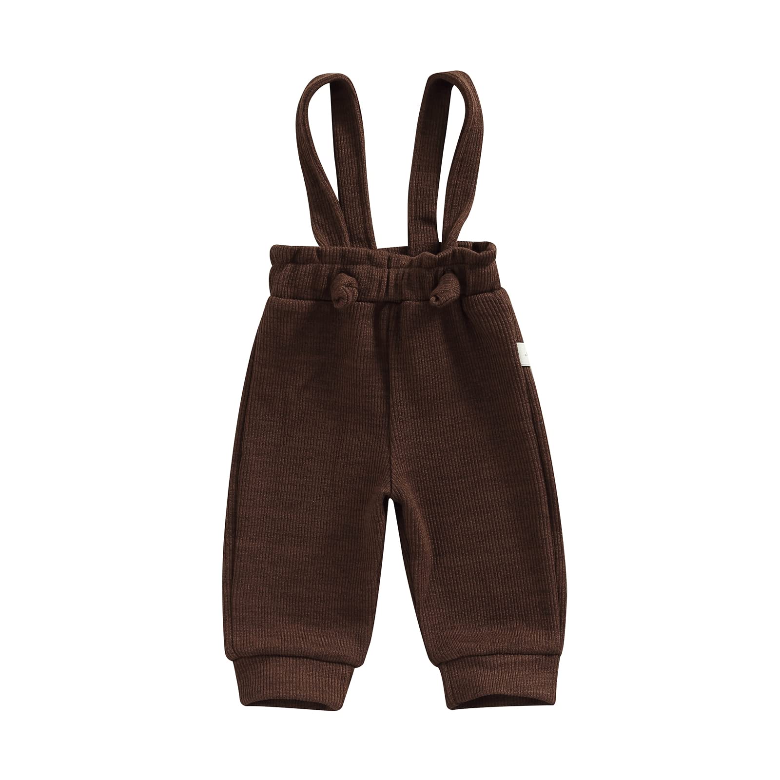 Yccutest Newborn Infant Baby Boys Girls Overalls Suspender Pants Solid Corduroy Bottoms Adjustable Knot Straps (Brown,3-4 Years)