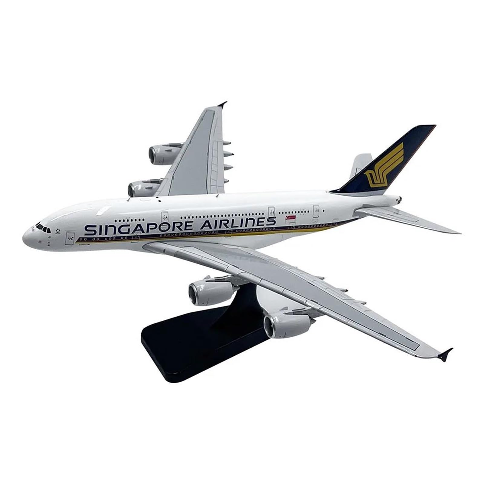 Modelo de avión diecast de aleación Singapore Airlines A380 a escala 1:400 coleccionable