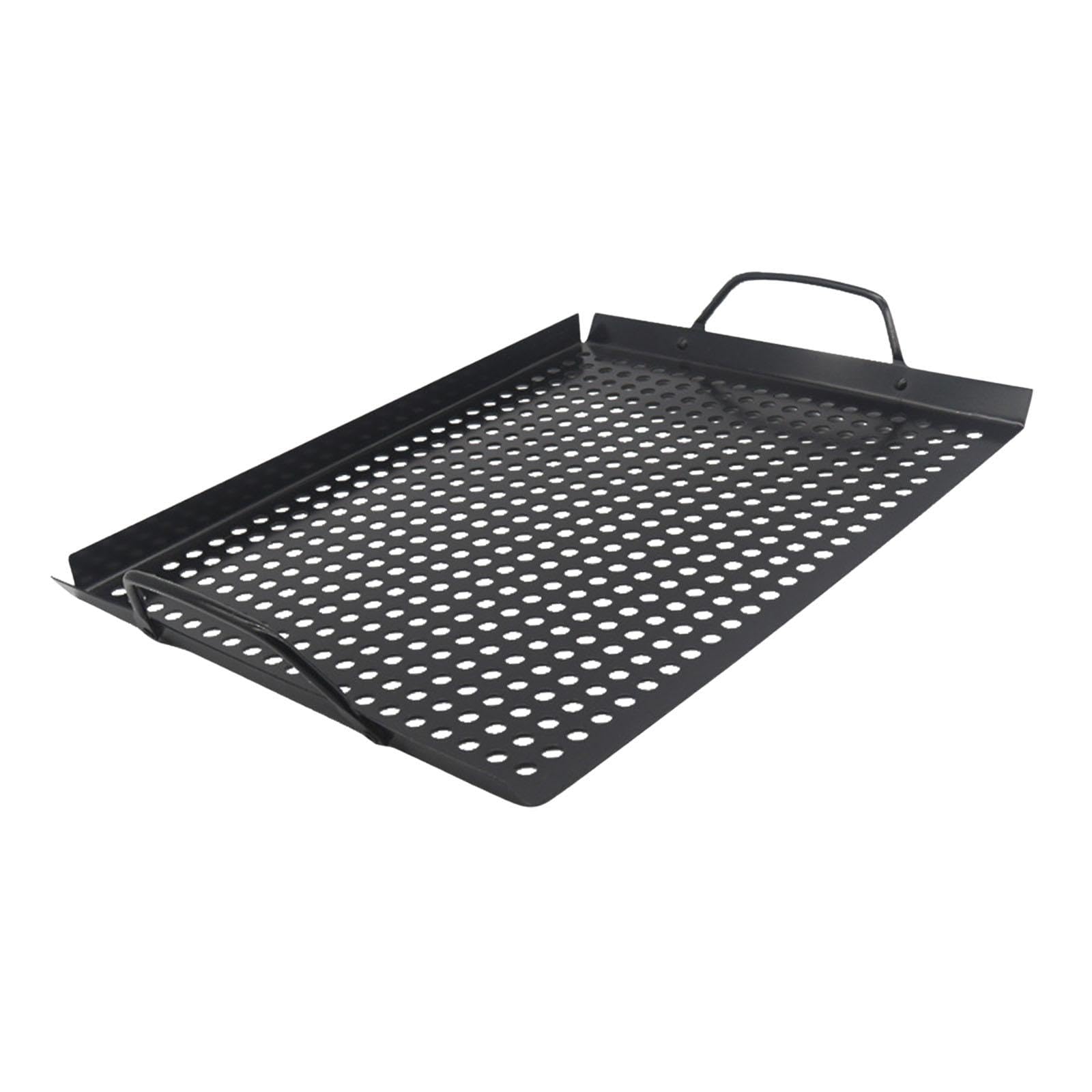 Plaque de barbecue avec trous pour ustensiles de cuisine en intérieur et extérieur 43,4 x 28,3 x 2,2 cm