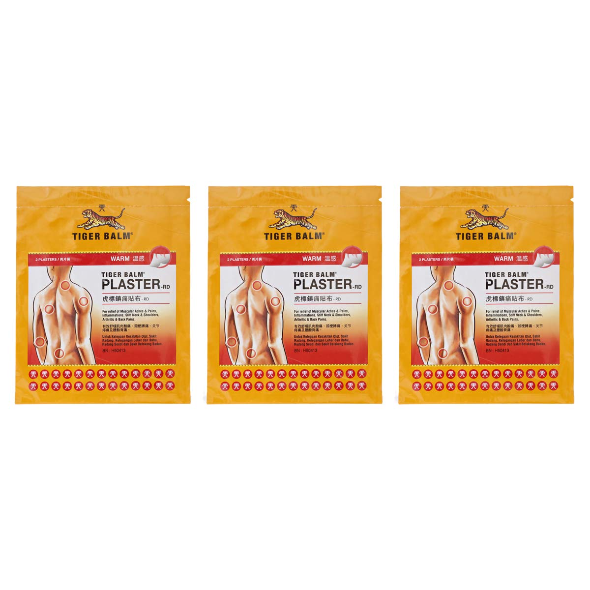 Tiger Balm Plaster Warm small, Set of 3 - PHI134B
