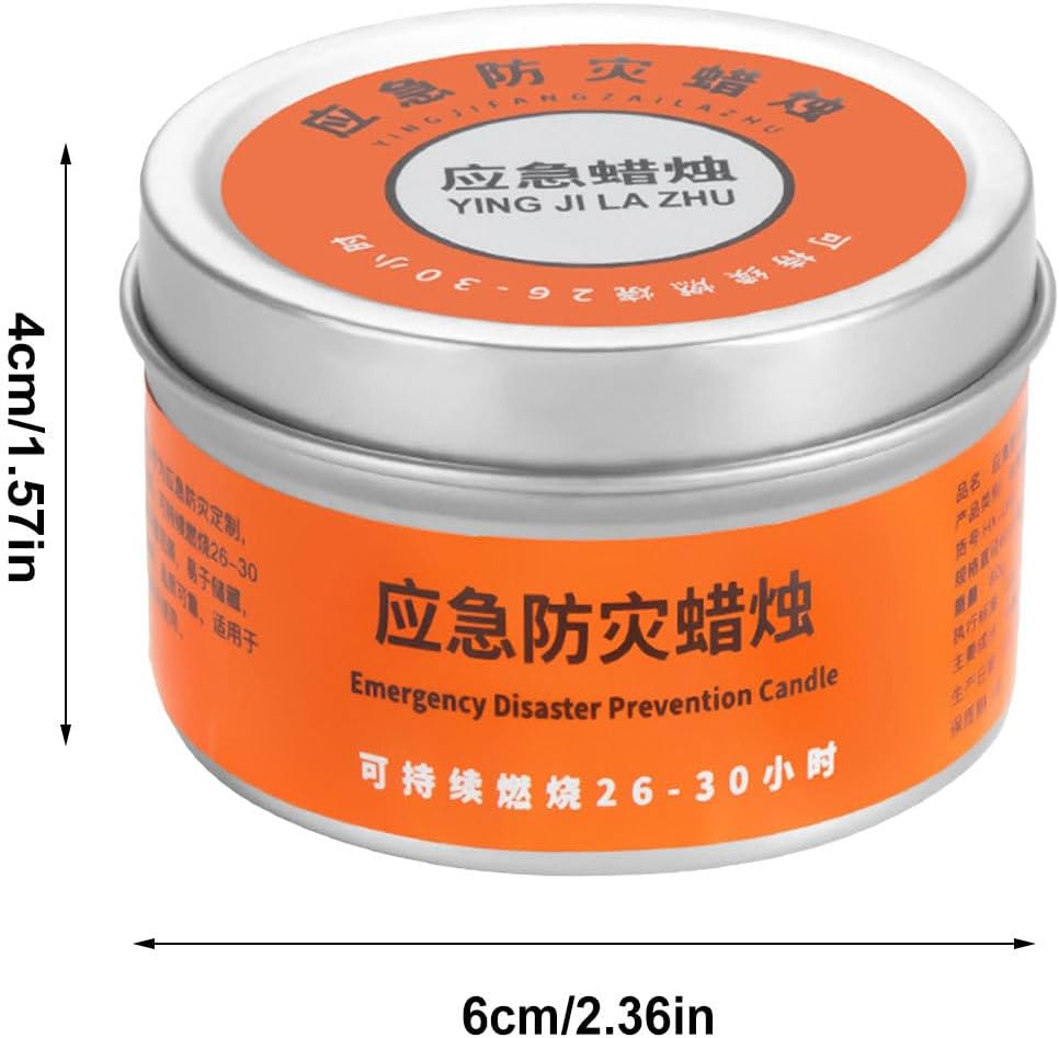Long Burning Candles, Windproof with Iron Box - 26-30 Hours Burning Outdoor Candles | for Adventure Backpacking Hiking Power Failure Tent