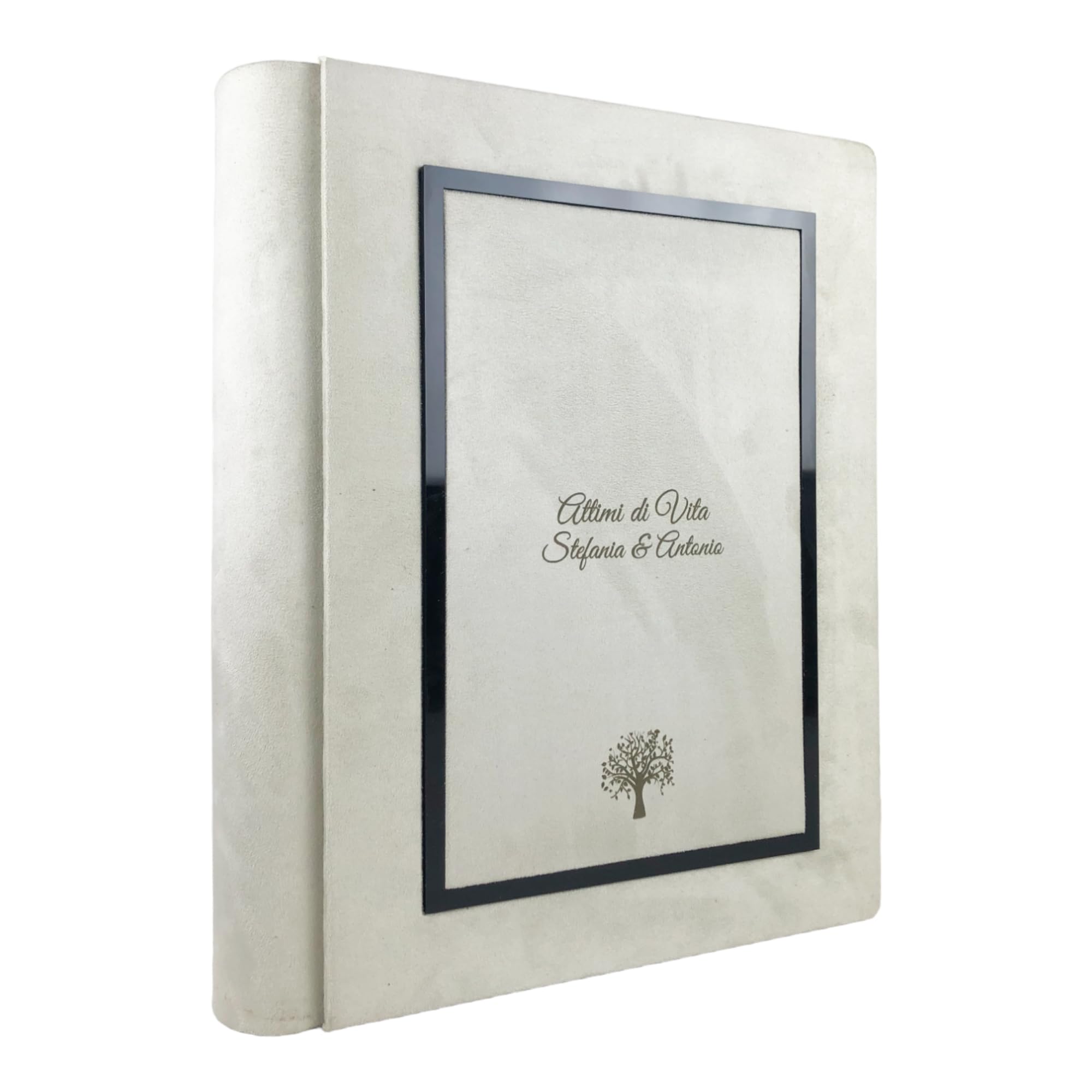 Album Fotografico Artigianale In Alcantara - Personalizzabile Con Incisione | Made In Italy | Elegante - Foto 4