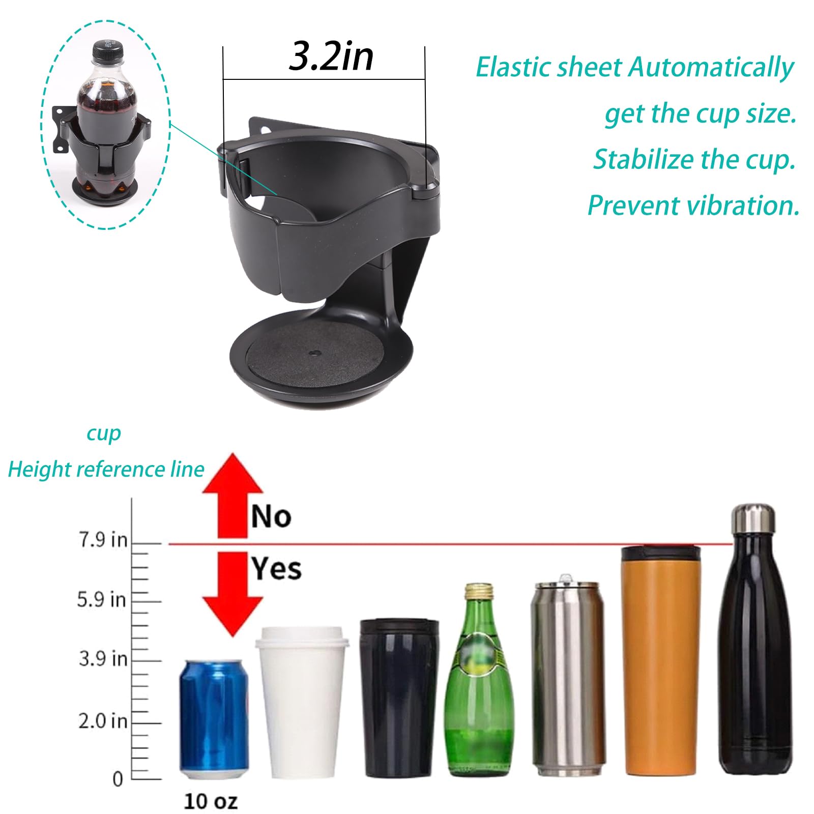 Auto Getränkehalter Kompatibel mit Ineos Grenadier 2020-2024 Auto Getränkehalter Einstellbar Auto Mittelkonsole Getränkehalter Wasserflasche Halter Getränkeständer