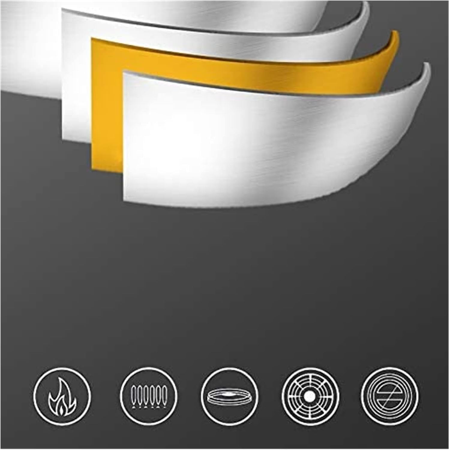 BanBe Wok Pan 304 Stainless Steel Frying Pan Multipurpose Household Induction Compatible Nonstick Fry Pan Cookware Use for Kitchen Restaurant (Size : 36cm) (36cm)