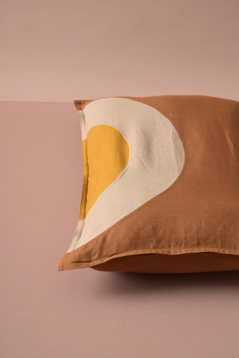 100% Organic Hemp Linen Pillowcases - Pack of 1 or 2 Rainbow Pillowcase Fits Pillows fittedd 13 x 18 or 12x 16 for Kids Bedding Pillow Cover (1, Paprika & Sand & Curry, Toddler ｜13 x 18'')