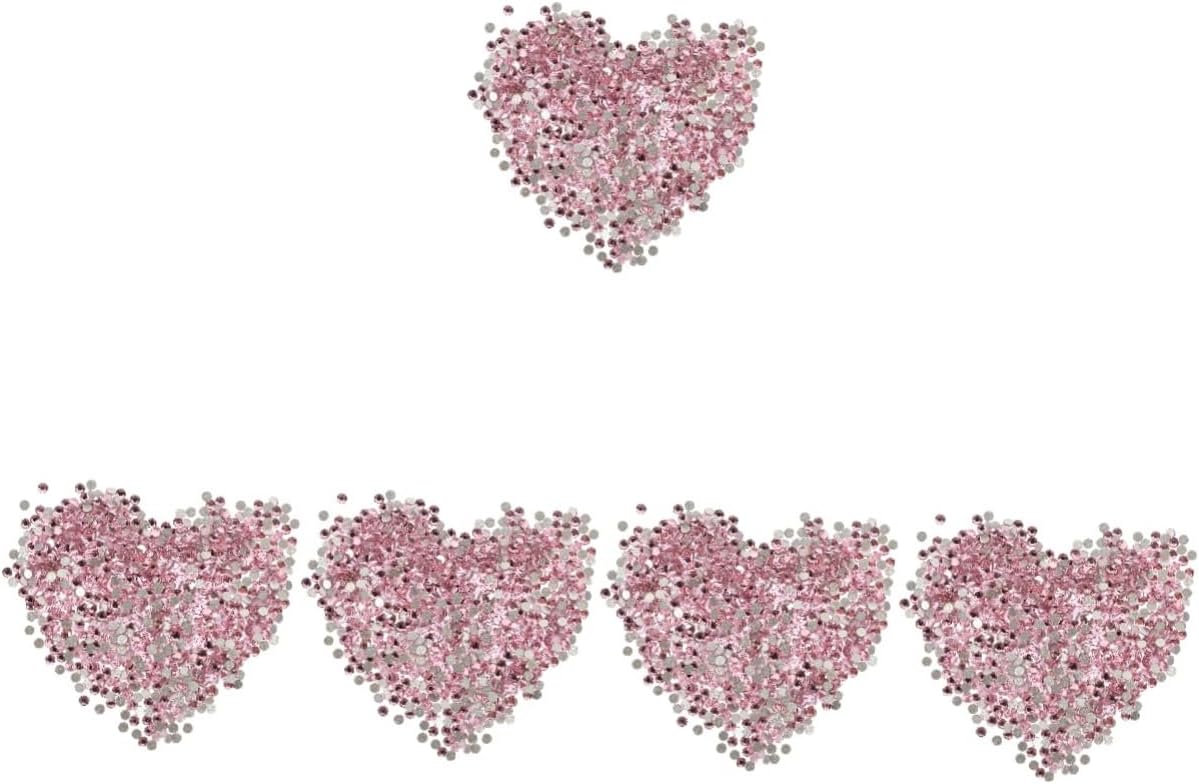 FRCOLOR 5pcs Flatback Glass Rhinestones for Nail Art Nail Decorations Water Rhinestones Easy Application for Home Manicure