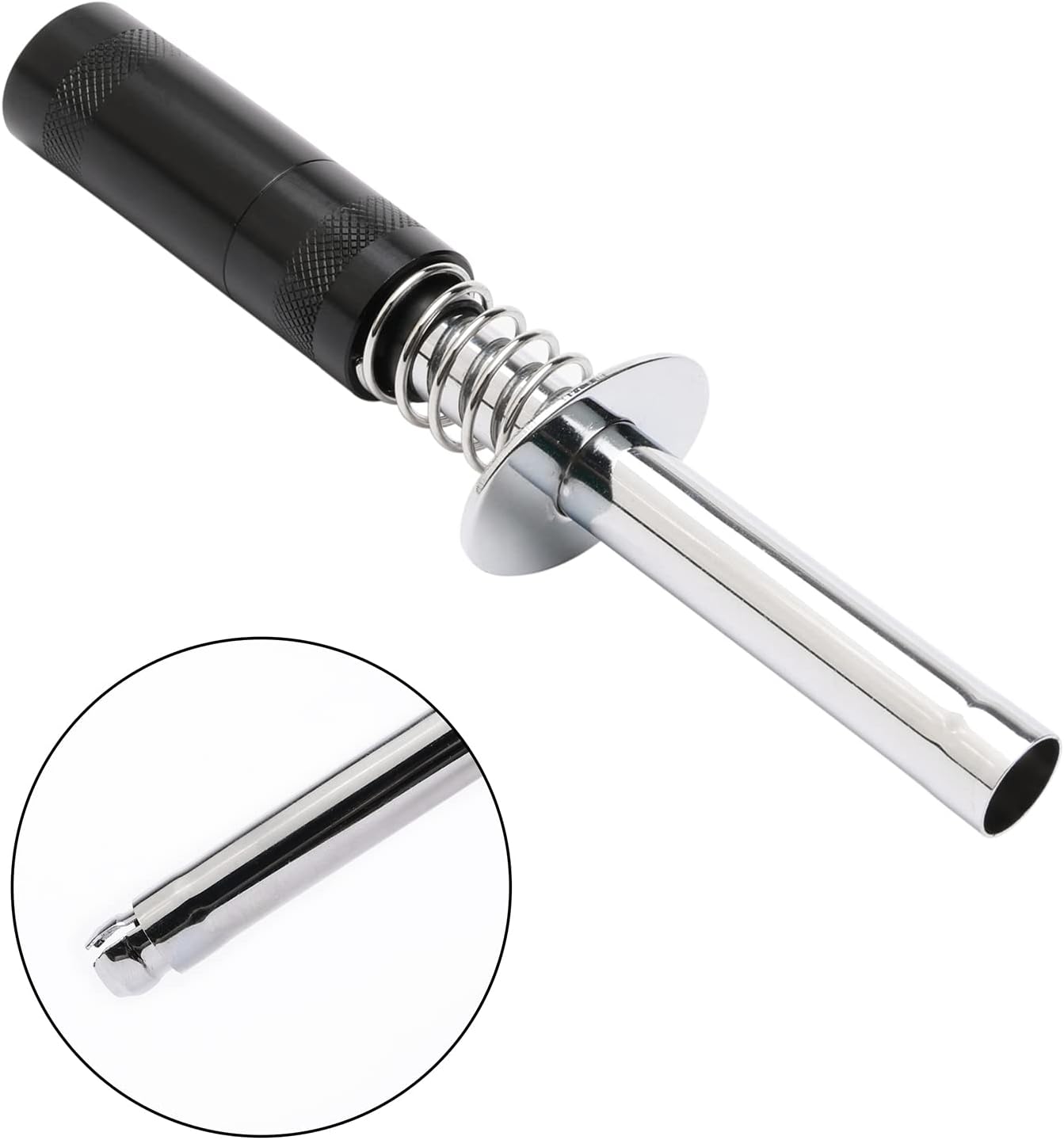Alloy RC Glow Plug Igniter Nitro Engine Starter Support AA Batteries for RC Car Buggy Truck Plane, Black