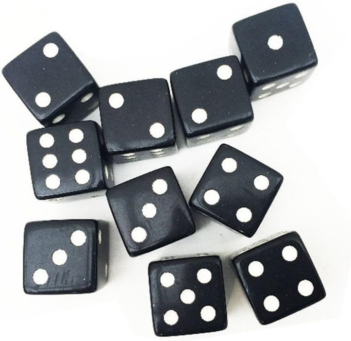 10 Pack 16mm Acrylic Dice Six Sided Spot Dice Casino Dice
