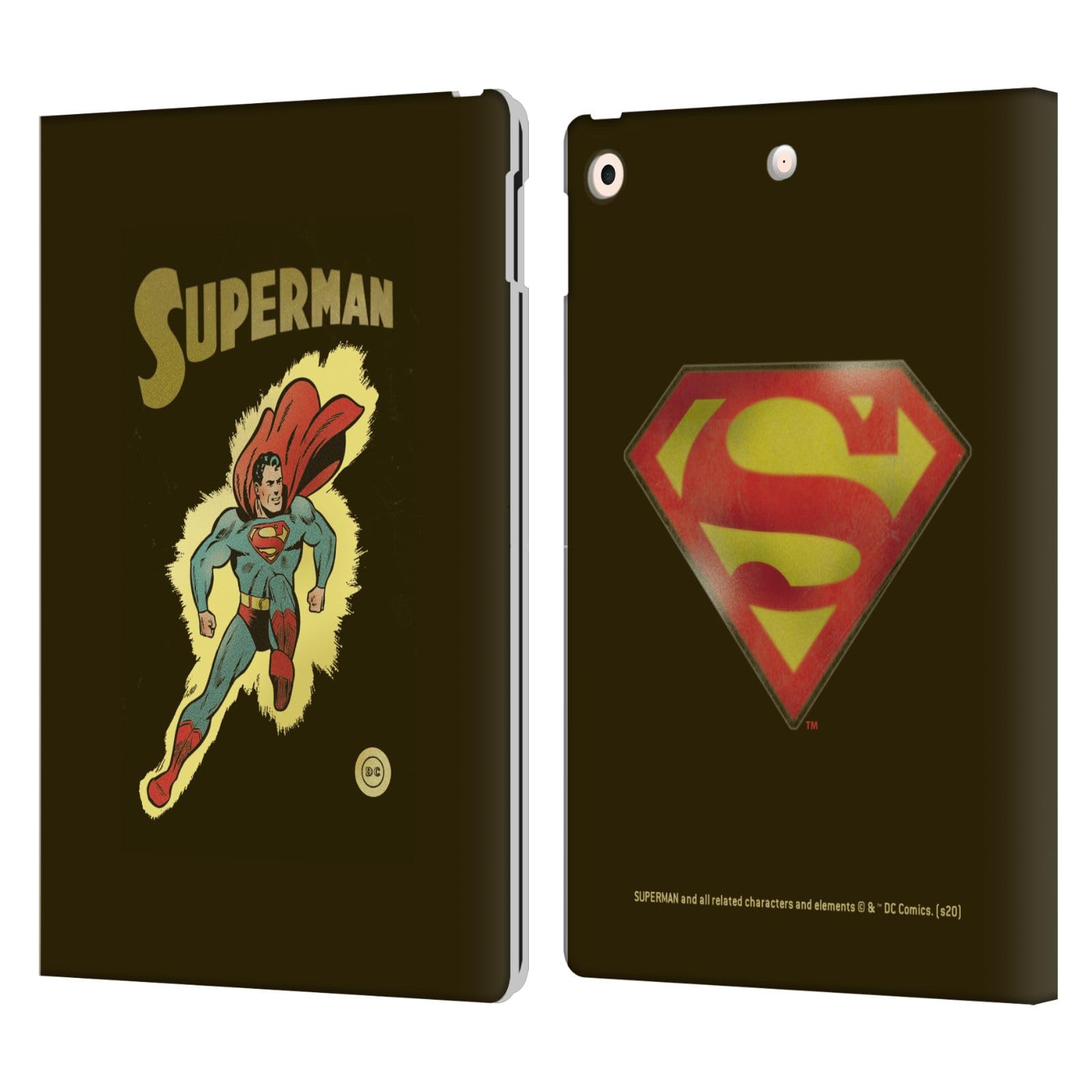Étui portefeuille en cuir Superman DC Comics pour Apple iPad 10.2 - 8