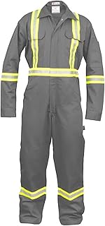 Just In Trend Safety Hi Vis Coverall with Leg Zipper – 100% Cotton, 7 oz
