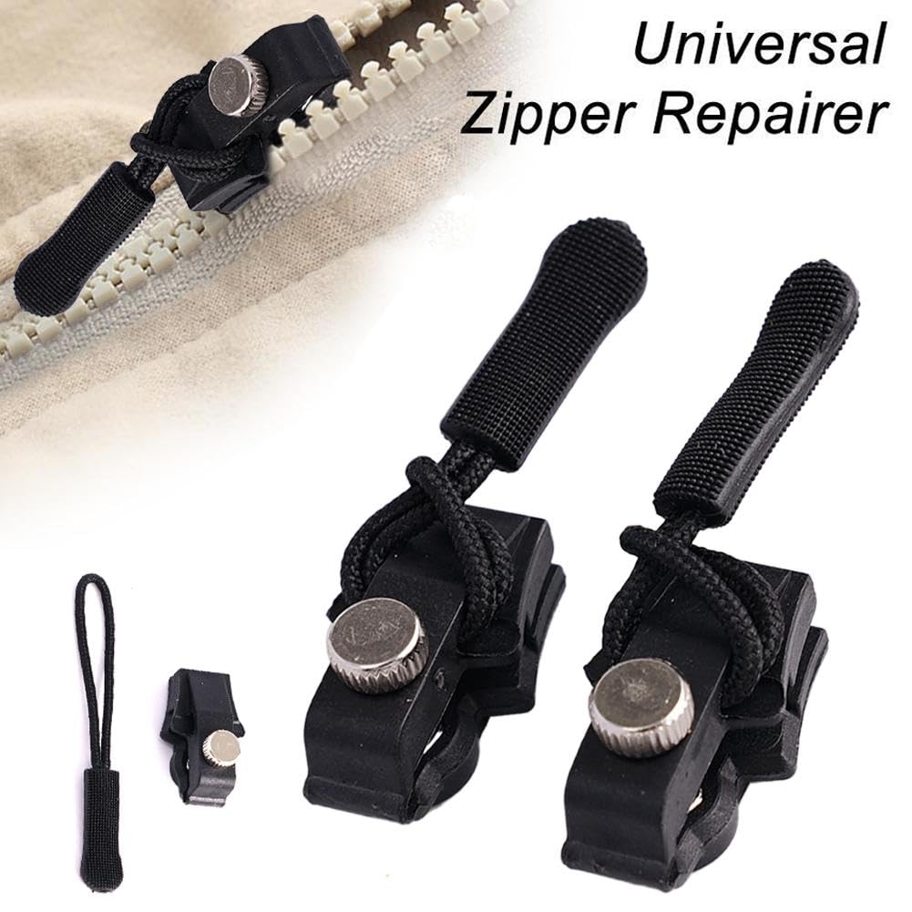 Kit di riparazione per cerniera, 6 pezzi staccabili, in metallo, per riparare borse, vestiti, valigie, giacche, zaini, color oro