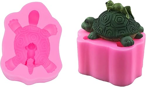 Molde de jabón de silicona para tortuga, hecho a mano, vela artesanal, cera para derretimiento, molde de chocolate para dulces, herramientas de
